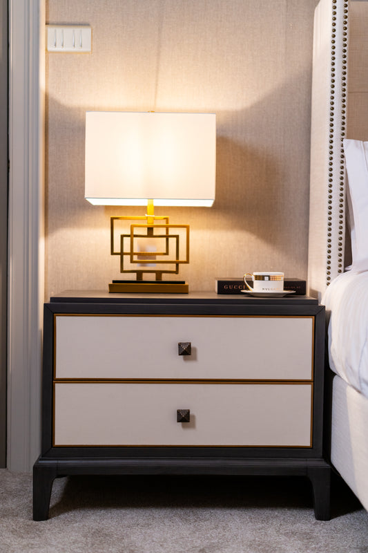 MONACO 2 DRAWER BEDSIDE